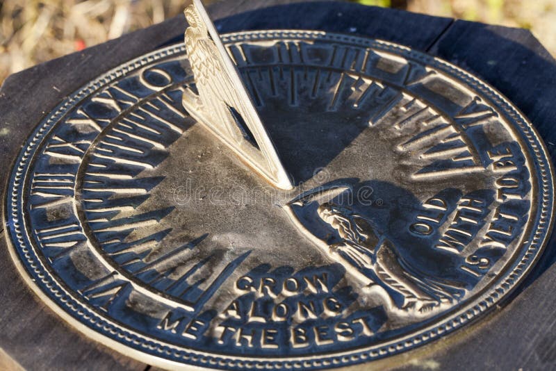 Sun Dial In Direct Sunlight Showing Time