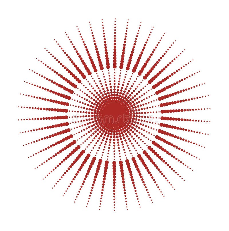 Artistic symbol of the sun stock illustration. Illustration of