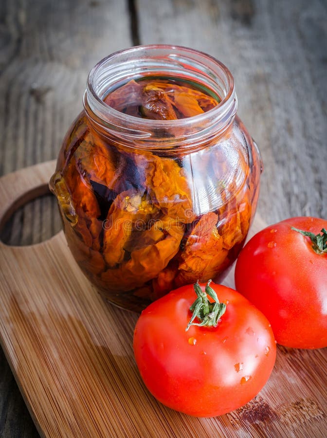 Sun Dried and Fresh Tomatoes Stock Photo Image of color, healthy