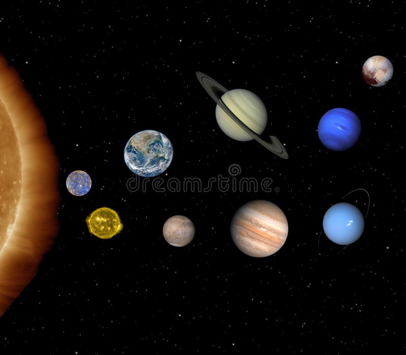 An illustration of the planets of our solar system. Elements of this image furnished by NASA. An illustration of the planets of our solar system. Elements of this image furnished by NASA