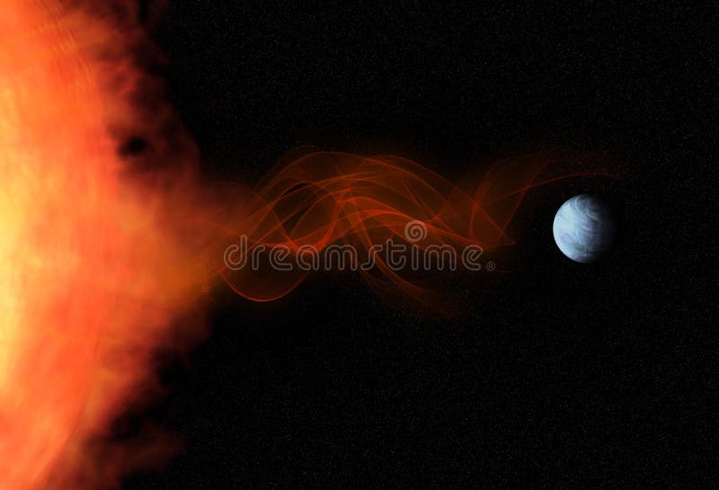 Sun and Earth. stock illustration