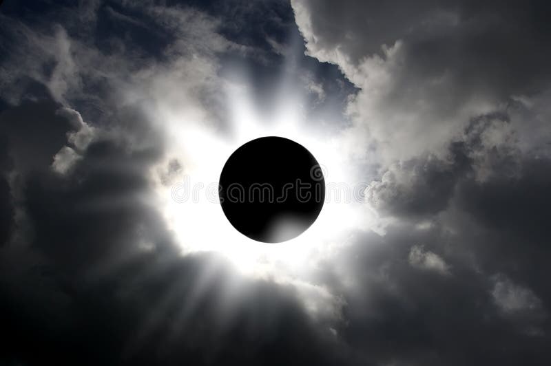 Photo Composition about full sun eclipse.