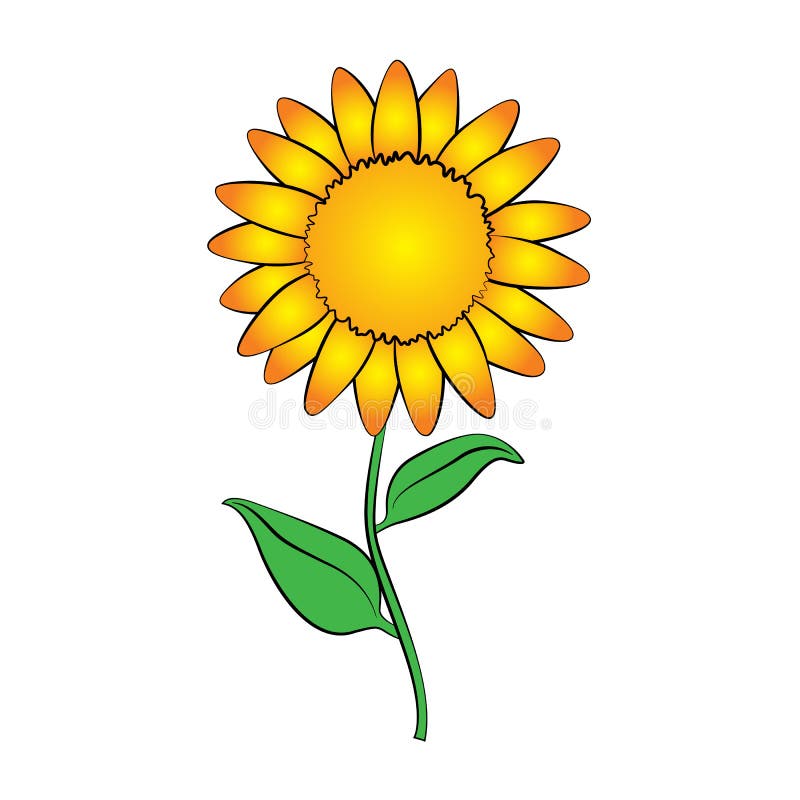 Smiling Sunflower Clip Art Stock Illustrations 91 Smiling Sunflower