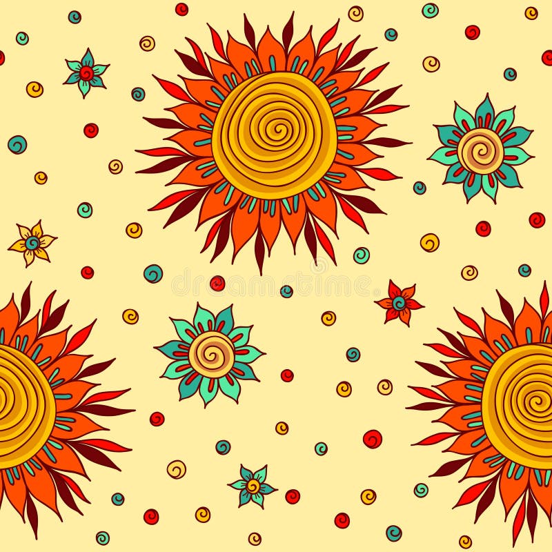 Sun flowers stock illustration
