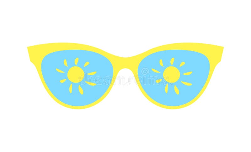 Sun glasses vector isolated. Vacation summer. Women`s sunglasses, women`s accessory. Summer season, the sea, the beach. Vector royalty free illustration Sun glasses vector isolated. Vacation summer. Women`s sunglasses, women`s accessory. Summer season, the sea, the beach. Vector royalty free illustration