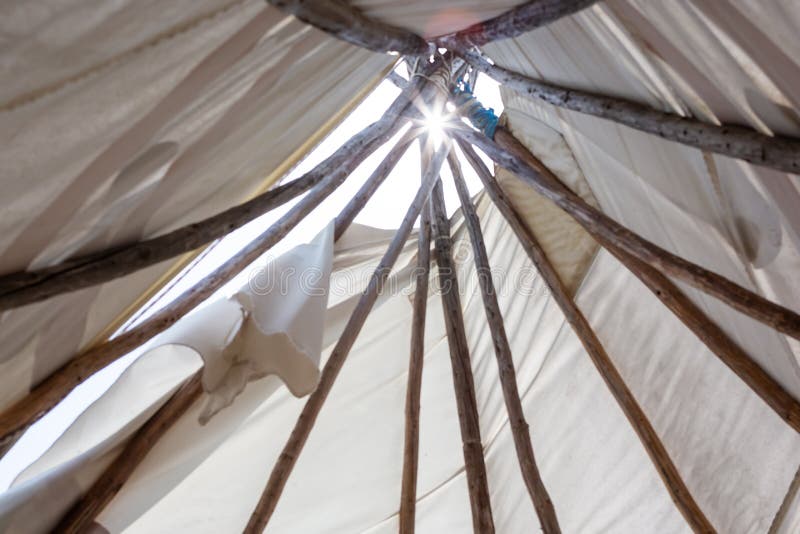 Sun glow in tepee