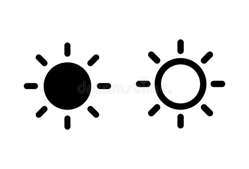 Sun Icon . Brightness Icon Vector Stock Vector - Illustration of ...