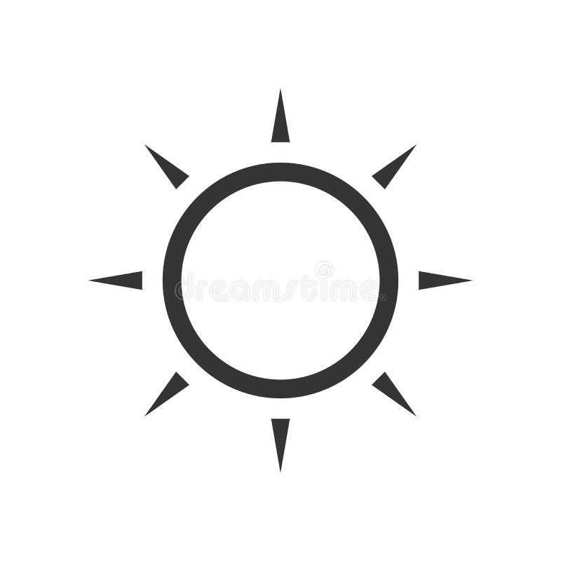 Sun icon - vector stock illustration. Illustration of silhouette ...