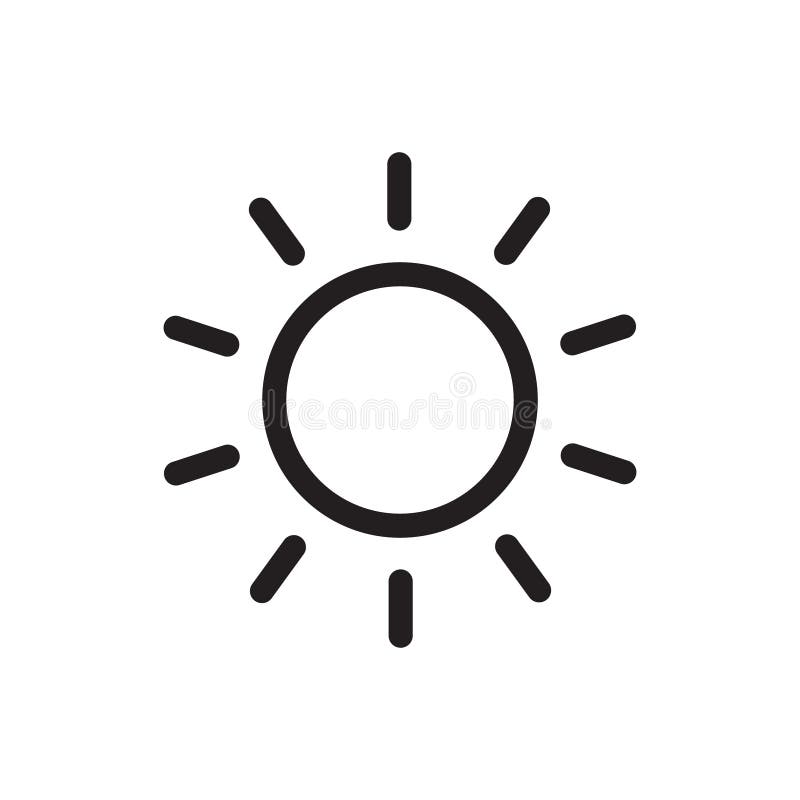 Sun Icon Vector Isolated, Sun Symbol Stock Vector - Illustration of ...