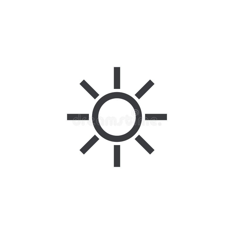 Sun icon. Vector icon. Sun symbol. Weather icon. Meteorology sign