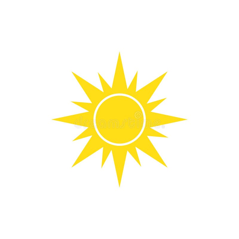 Sun icon on white background for graphic and web design, Modern simple vector sign. Internet concept royalty free illustration Sun icon on white background for graphic and web design, Modern simple vector sign. Internet concept royalty free illustration