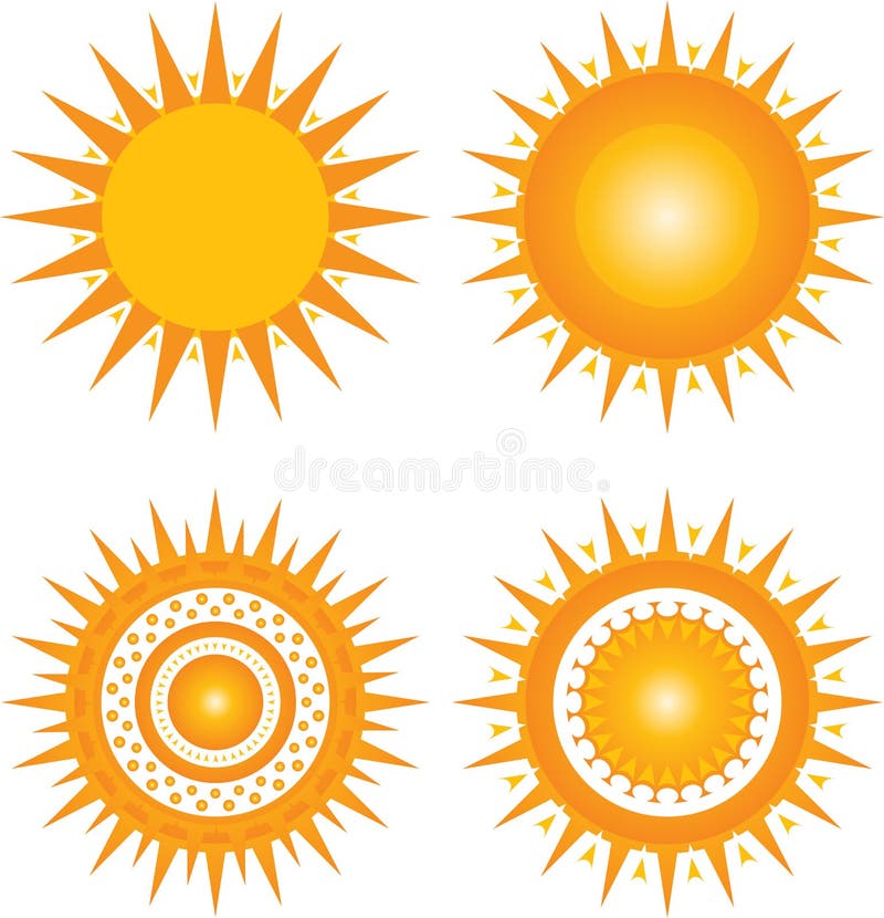 Vector sun icons stock illustration. Illustration of design - 5631704