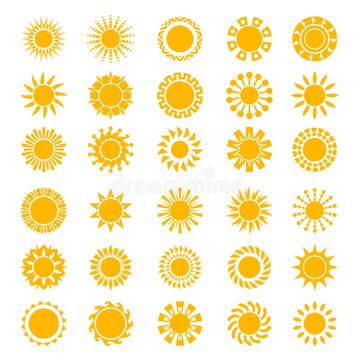 Sunny Symbols Stock Illustrations – 6,631 Sunny Symbols Stock ...