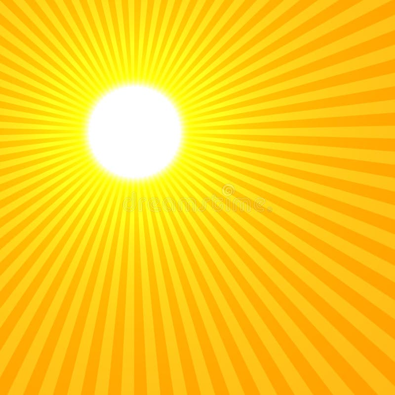 Yellow Sun Abstract, Rays Shine From A Bright Center, Illustration Background. Yellow Sun Abstract, Rays Shine From A Bright Center, Illustration Background