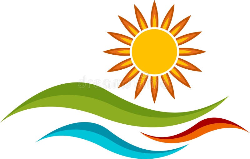 Sun logo royalty free illustration