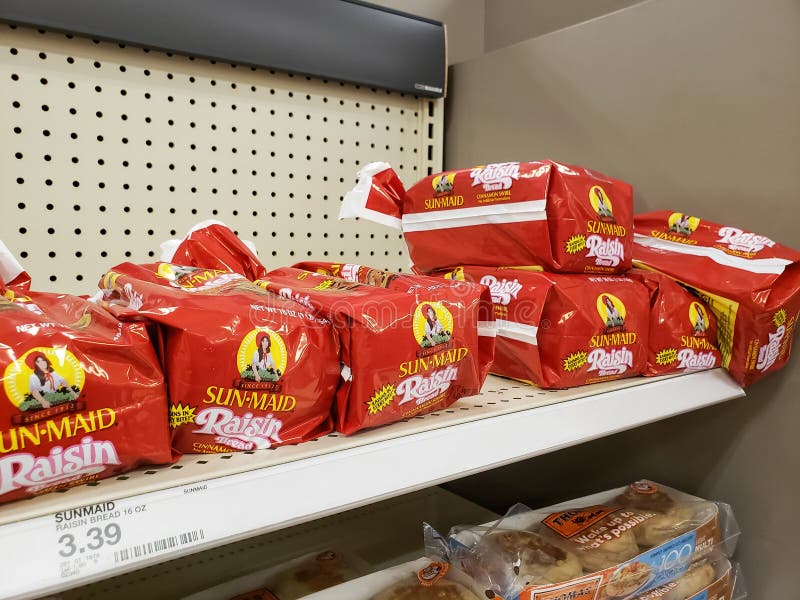SunMaid Raisin Bread at Store Editorial Stock Photo Image of meal