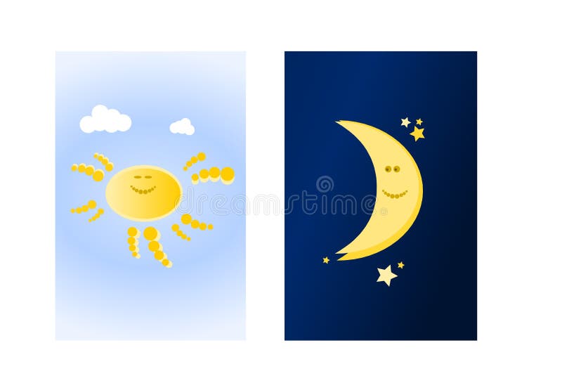 Half Sun Moon Stock Illustrations 2,038 Half Sun Moon Stock
