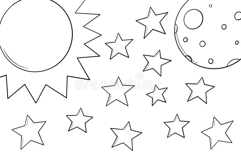 sun moon star clipart