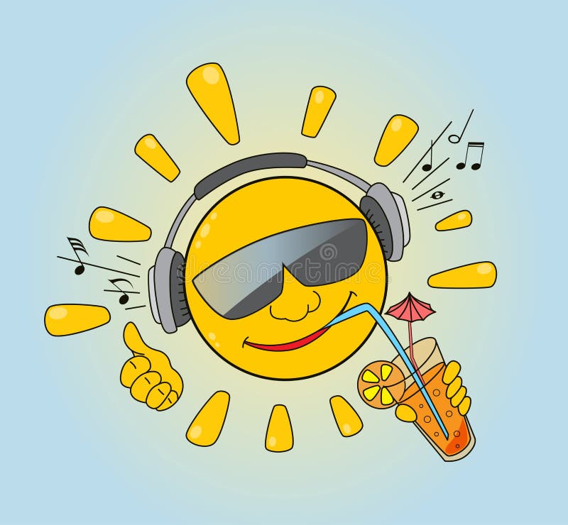 Sun and music stock vector. Illustration of sunglasses - 31240965