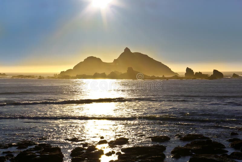 Sun Over Castle Rock, Crescent City, California