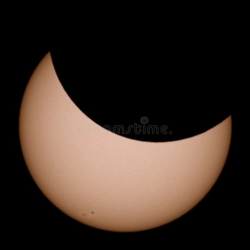 The Sun partially eclipsed during the total solar eclipse of 2017-aug-21, USA stock photo The Sun partially eclipsed during the total solar eclipse of 2017-aug-21, USA stock photo