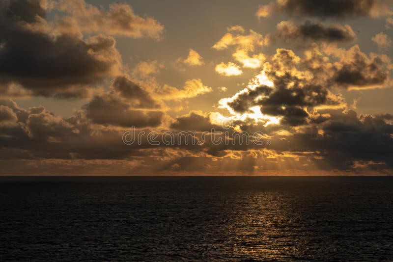 early sunrise out at sea