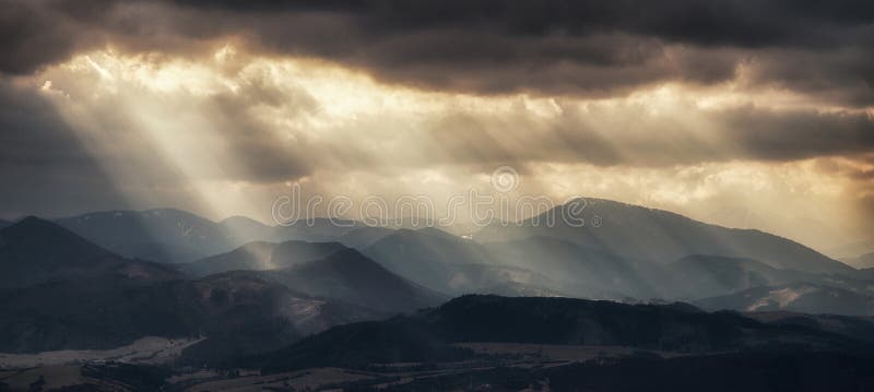 Sun rays clouds