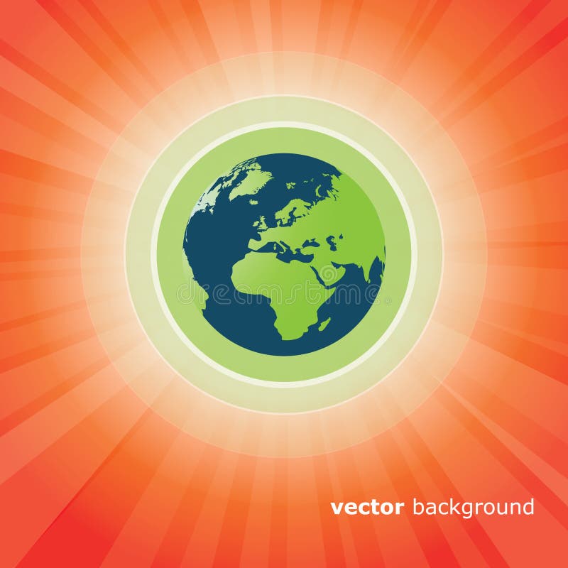 Sun Rays and Earth Vector stock vector. Illustration of data 267819637