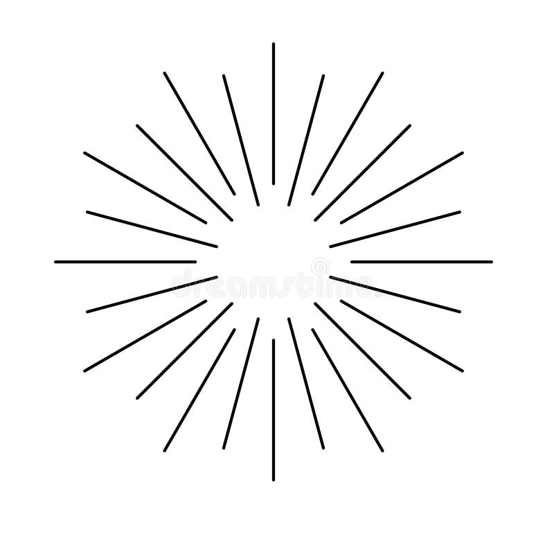 Sun Rays Icon. Sunburst Icon Stock Vector Illustration of background