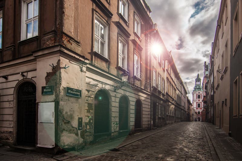 Sun rays on street