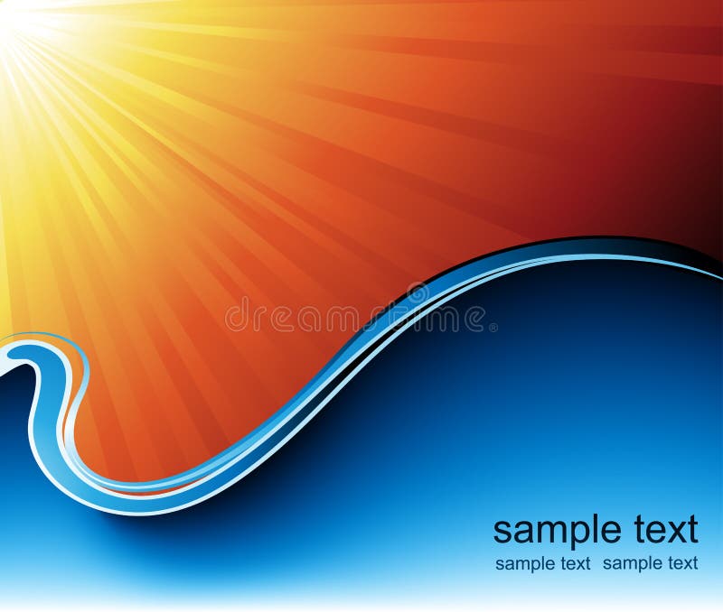 Sun-rays und Wasserabbildung stock abbildung Sun-rays und Wasserabbildung stock abbildung