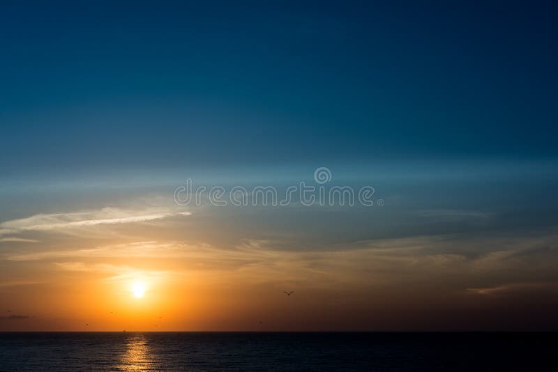 Sun Rise Sky Over Ocean