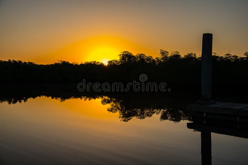 Sunrise over the Mangroves royalty free stock photos Sunrise over the Mangroves royalty free stock photos