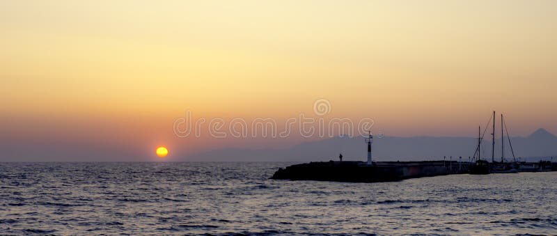Sun set in Greece stock image. Image of natural, crete - 100754957