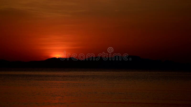 Sun set sea timelapse