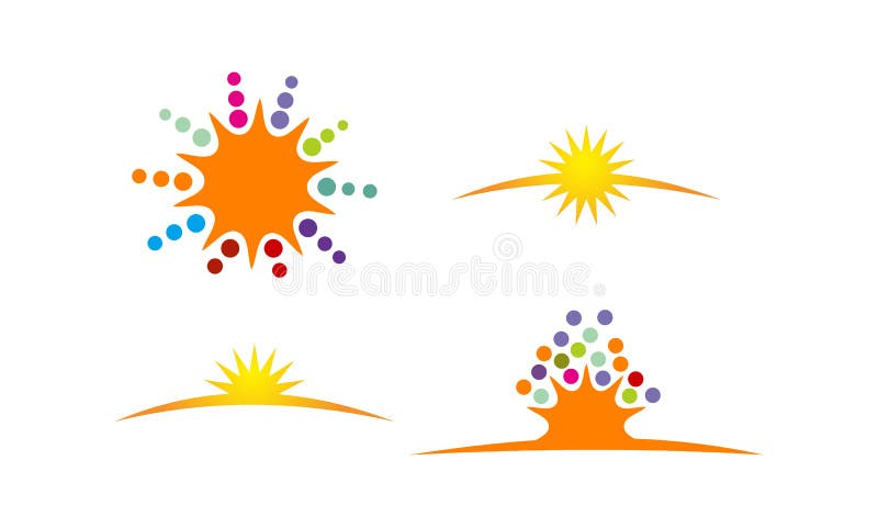 Sun Shine Logo Template stock illustration