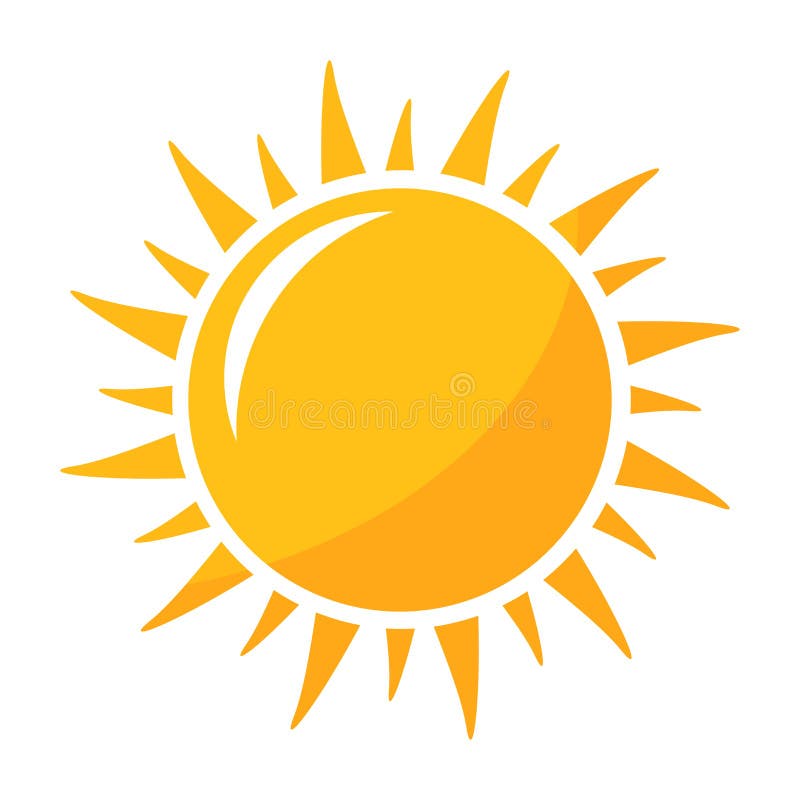 Sun Shining Symbol. Vector Illustration Stock Vector - Illustration of ...