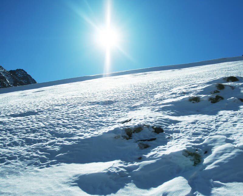 Sun and snow stock image. Image of season, active, blue 797785