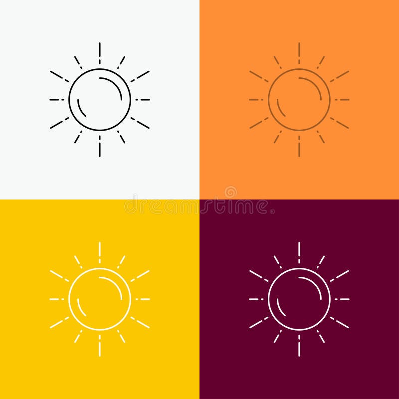 sun, space, planet, astronomy, weather Icon Over Various Background. Line style design, designed for web and app. Eps 10 vector vector illustration sun, space, planet, astronomy, weather Icon Over Various Background. Line style design, designed for web and app. Eps 10 vector vector illustration