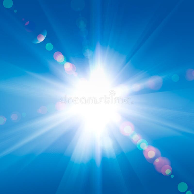 Sun-Strahlen gegen einen Himmel lizenzfreies stockbild Sun-Strahlen gegen einen Himmel lizenzfreies stockbild