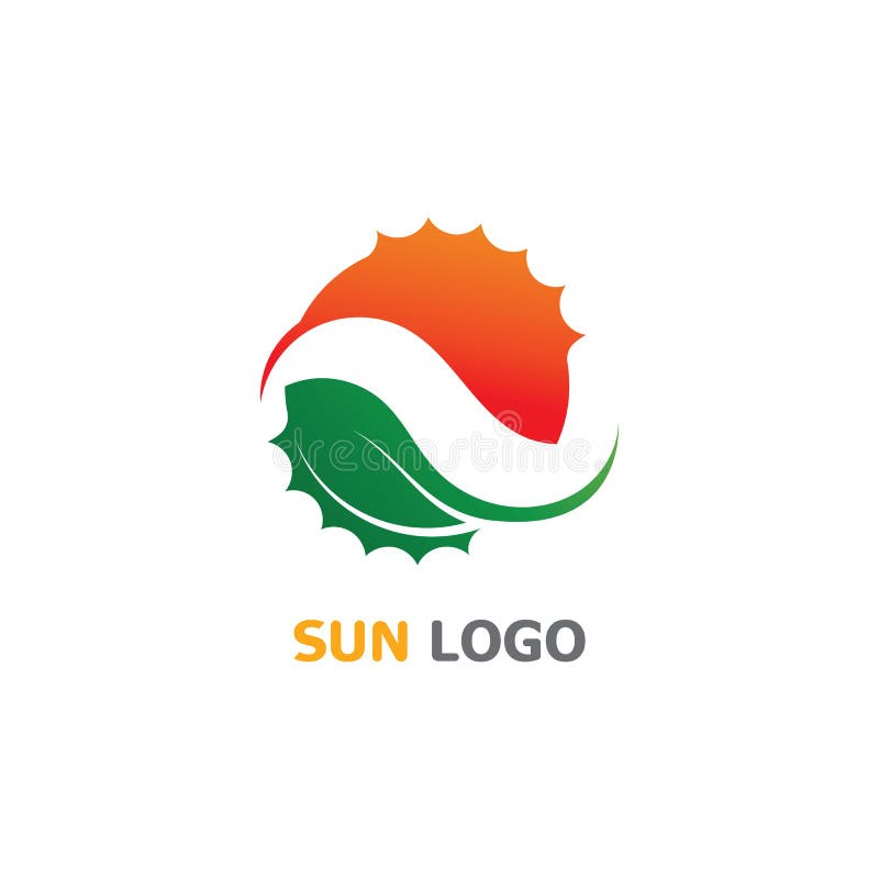 Sun Summer Logo Design illustration icon template vector