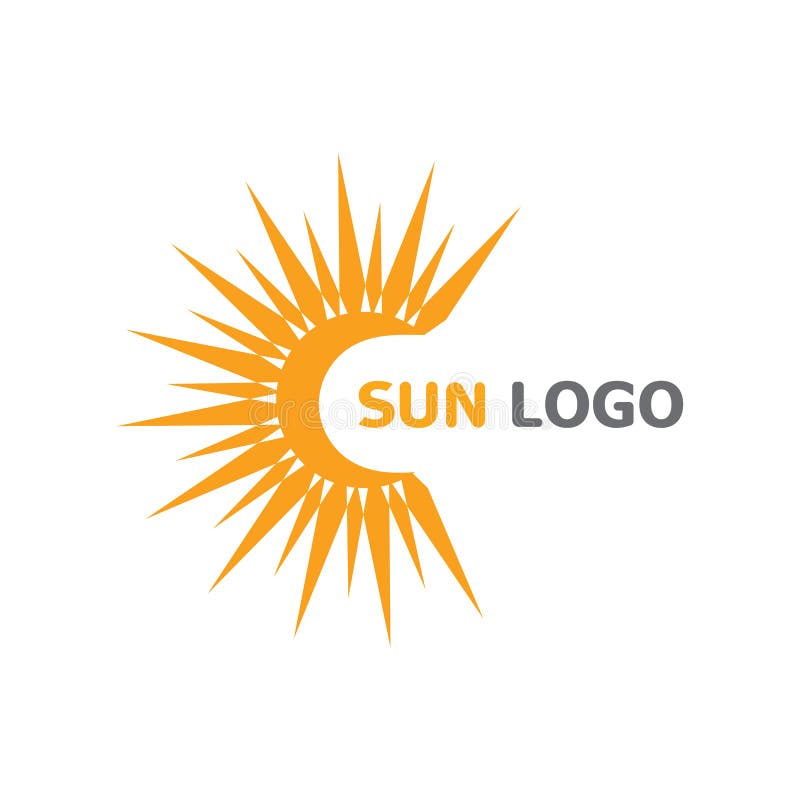 Sun Summer Logo Design illustration template