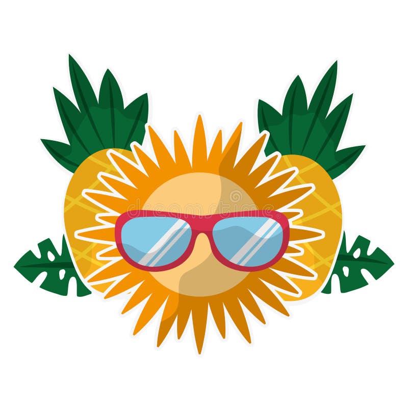 Summer Background With Cheerful Sun In Sunglasses Stock Illustration -  Download Image Now - Summer, Backgrounds, Beach - iStock