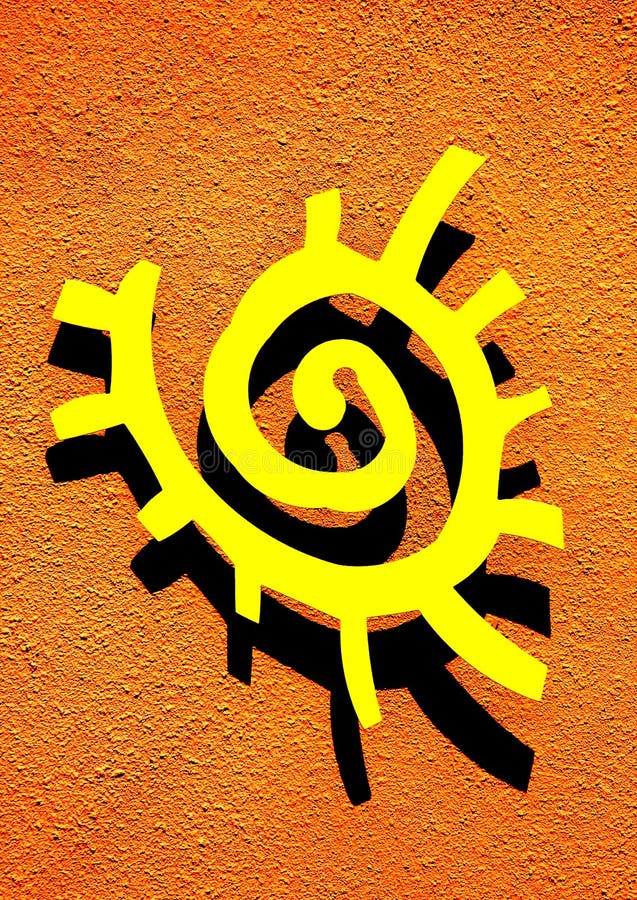 Sun symbol stock photo
