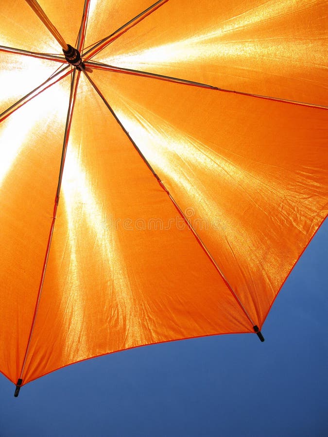 Sun umbrella stock image. Image of protect, sunlit, orange 40952695