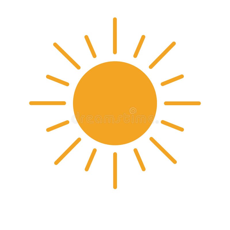 Sun with shade icon. stock vector. Illustration of temperature 157564733