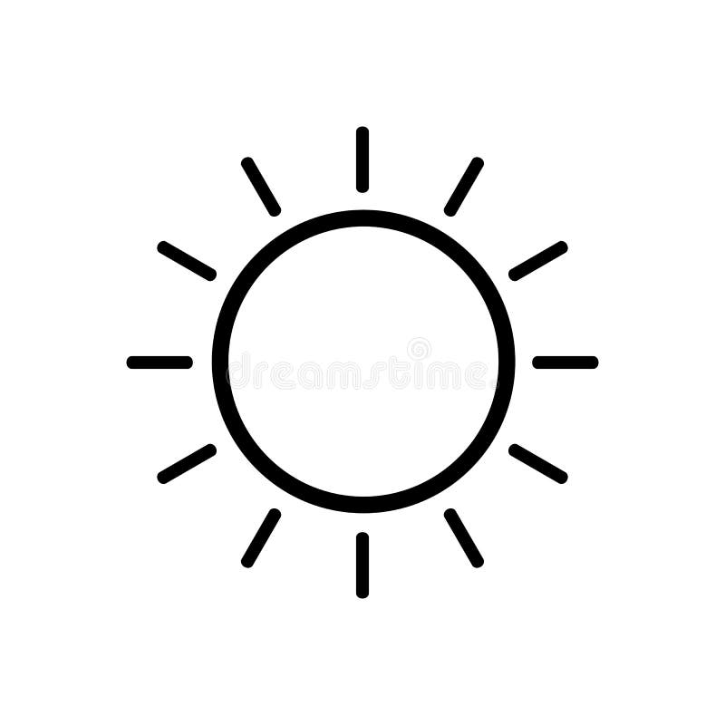 Sunny Weather Symbol Black And White