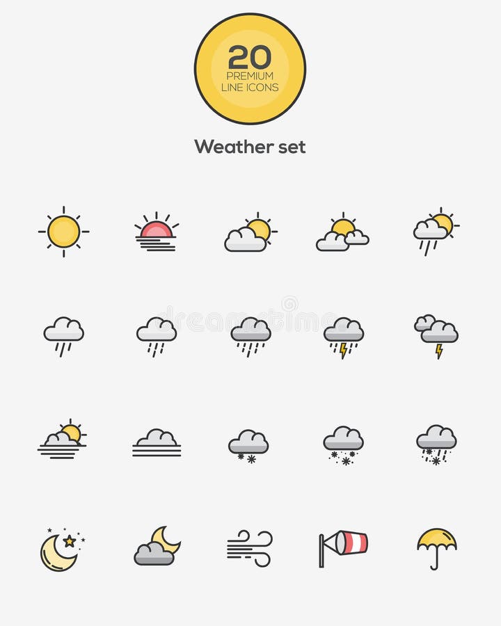 Sun, Wolke und Regen lizenzfreie abbildung