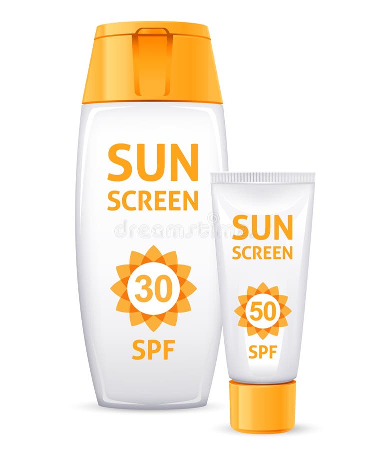 Sunblock vodičky rozloženie s orange poháre.