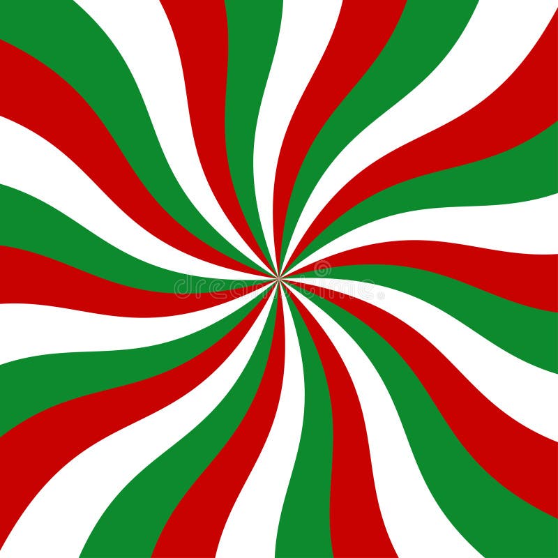 Sunburst Red, Green and White Vector Background Stock Vector